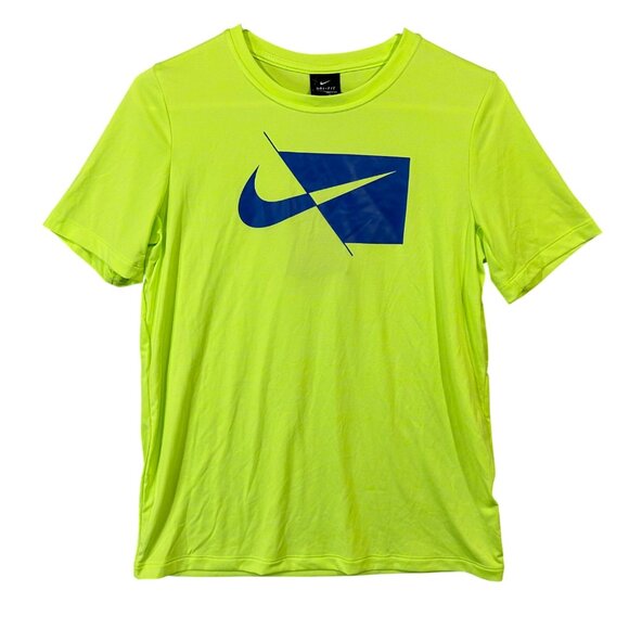 Nike Boys Size XL Dri Fit Print Logo T-Shirt Light Green NWT - Picture 1 of 10